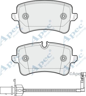 APEC BRAKING Piduriklotsi komplekt,ketaspidur PAD1815